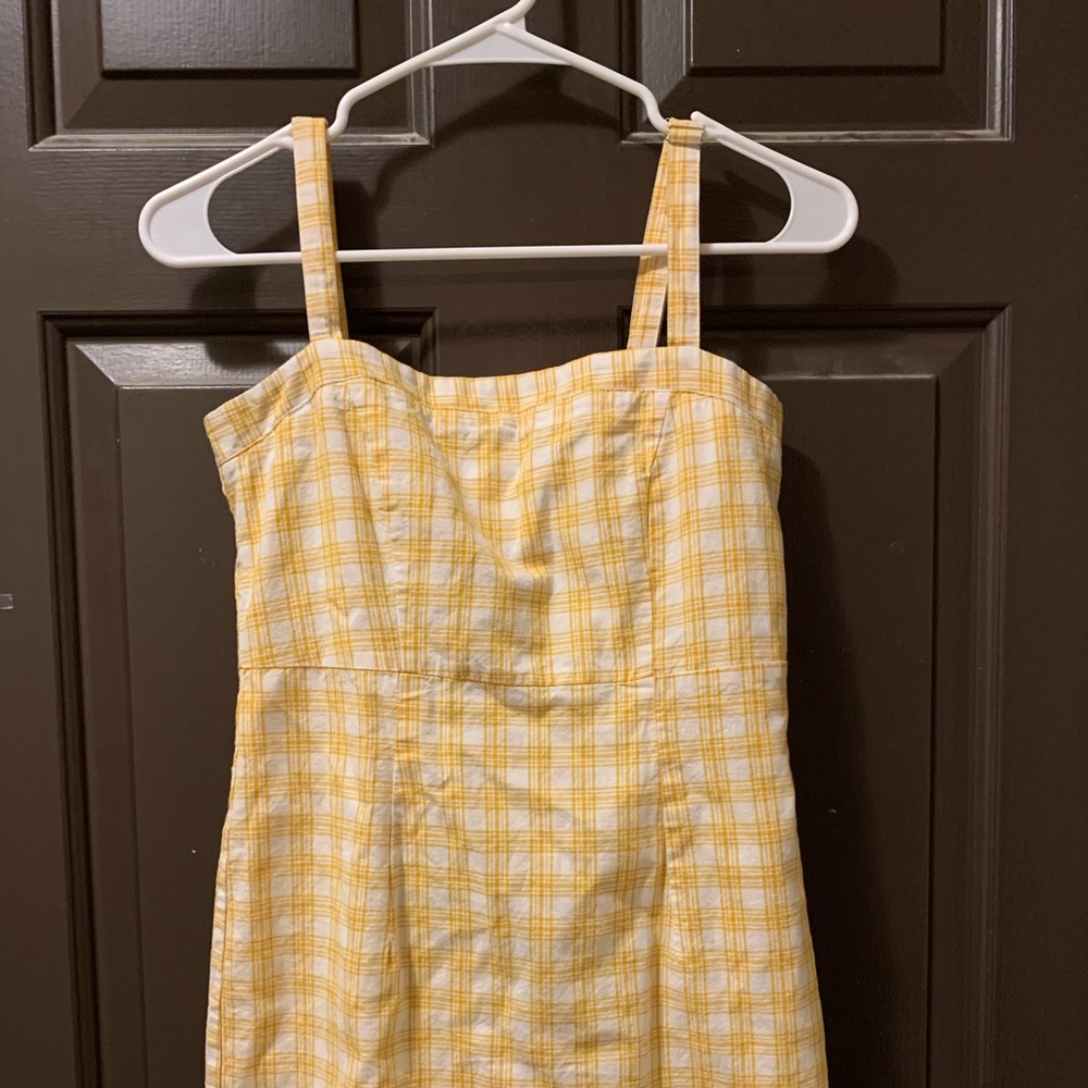 Yellow Plaid Dress